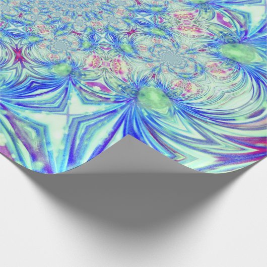 Blue Crystal Wrapping Paper Geschenkpapier (Ecke)
