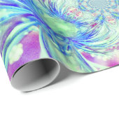 Blue Crystal Wrapping Paper Geschenkpapier (Rolleneckpunkt)