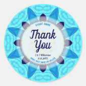 Blue Crystalize Danke Stickers (Vorderseite)