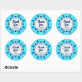 Blue Crystalize Danke Stickers (Blatt)