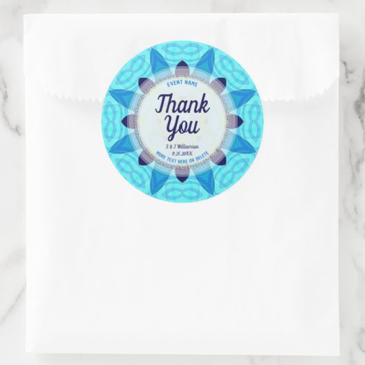 Blue Crystalize Danke Stickers (Tasche)