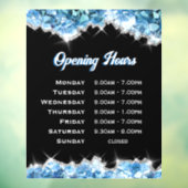 Blue Crystals Openings Stunden Fensterheber Fensteraufkleber (Blatt 3)