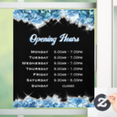 Blue Crystals Openings Stunden Fensterheber Fensteraufkleber (Zuhause)