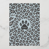 Blue Cub Baby Shower Folieneinladung (Rückseite)