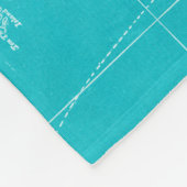 Blue Cuba Map Fleecedecke (Ecke)