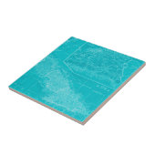 Blue Cuba Map Fliese (Seite)