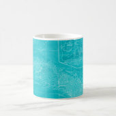 Blue Cuba Map Kaffeetasse (Mittel)