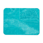Blue Cuba Map Magnet (Horizontal)
