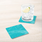 Blue Cuba Map Rechteckiger Pappuntersetzer (Vor Ort)