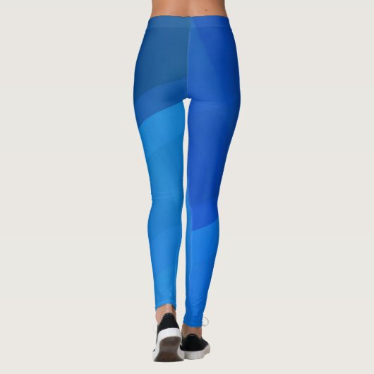 Blue Cubes Geometric Leggings (Rückseite)