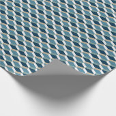 Blue Cubes: Geometrisches nahtloses Muster Geschenkpapier (Ecke)