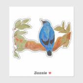 Blue Cuckoshrike Watercolor Bird Aufkleber (Blatt)
