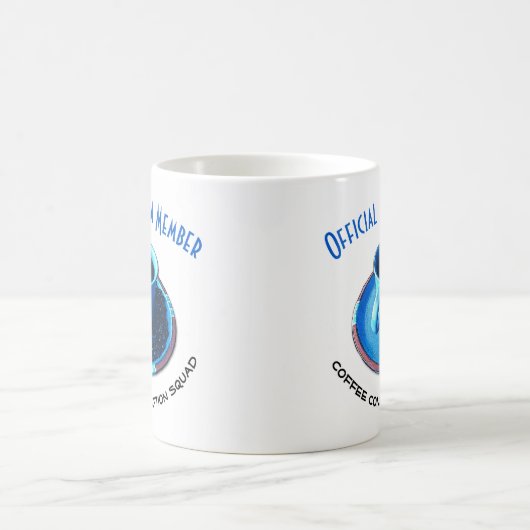 Blue Cup Saucer Kaffeeliebhaber Vorlagentext Kaffeetasse (Mittel)