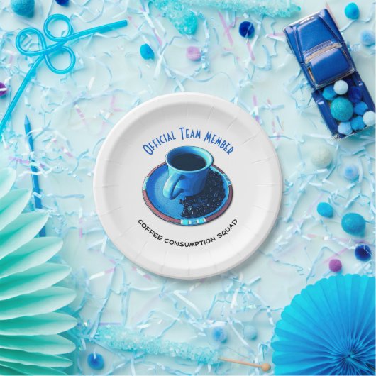 Blue Cup und Saucer | Dreams Typografy Pappteller (Party)