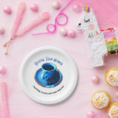 Blue Cup und Saucer | Dreams Typografy Pappteller (Party)