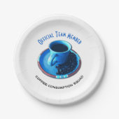 Blue Cup und Saucer | Dreams Typografy Pappteller (Vorderseite)