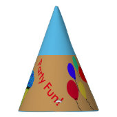 Blue Cupcake Balloons Party Hats Partyhütchen (Rechts)