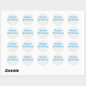 Blue Cupcake Birthday Sticker (Blatt)