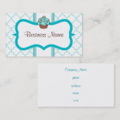 Blue Cupcake Business Card Visitenkarte (Vorne/Hinten)