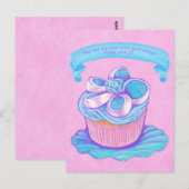 Blue Cupcake~Good Things Scripture Postcard Postkarte (Vorne/Hinten)