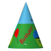 Blue Cupcake Personalisierte Geburtstagshaare Partyhütchen (Links)