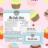 Blue Cupcake & Polka Dot, Cake Maker, Cake Store Visitenkarte