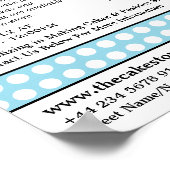 Blue Cupcake & Polka Dot, Cake Store Werbung Poster (Ecke)