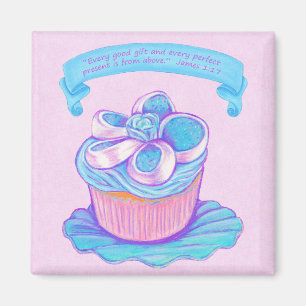 Blue CupCake Scripting Magnet
