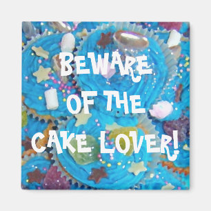 Blue Cupcakes "cake lover" Kühlschrankmagnet