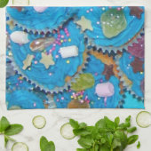 Blue Cupcakes Küchentücher (Gefaltet)