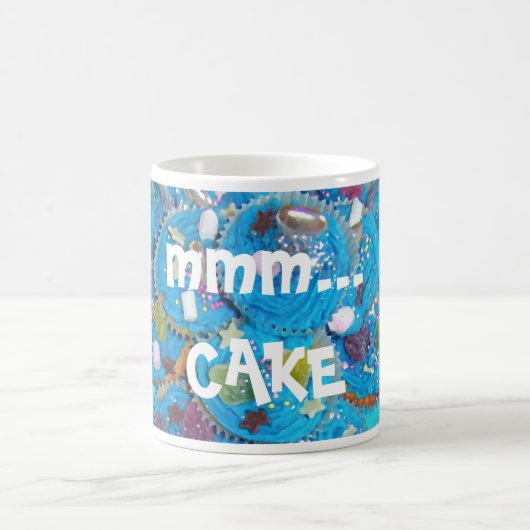 Blue Cupcakes 'mmm...cake-Tasse Kaffeetasse (Mittel)