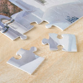 Blue Cupola Church Ocean View Oia Santorini Griech Puzzle (Seite)