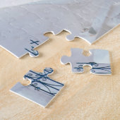 Blue Cupola Kirche Ocean View Oia Santorini Griech Puzzle (Seite)