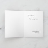 Blue Cursive + Aqua & Yellow Maid of Honor Karte (Innenseite)