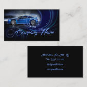 Blue Curves Automotive Business Card Visitenkarte (Vorne/Hinten)