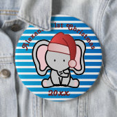 Blue Custom Baby Boy Name First Christmas 2022 Button (Beispiel)