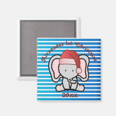 Blue Custom Baby Boy Name First Christmas 2022 Magnet (Vorderseite/Rückseite)