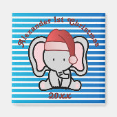Blue Custom Baby Boy Name First Christmas 2022 Magnet (Vorne)