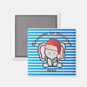 Blue Custom Baby Boy Name First Christmas 2022 Magnet (Vorderseite/Rückseite)