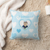 Blue Custom Baby Foto Dekoration Kissen (Decke)