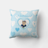Blue Custom Baby Foto Dekoration Kissen (Rückseite)
