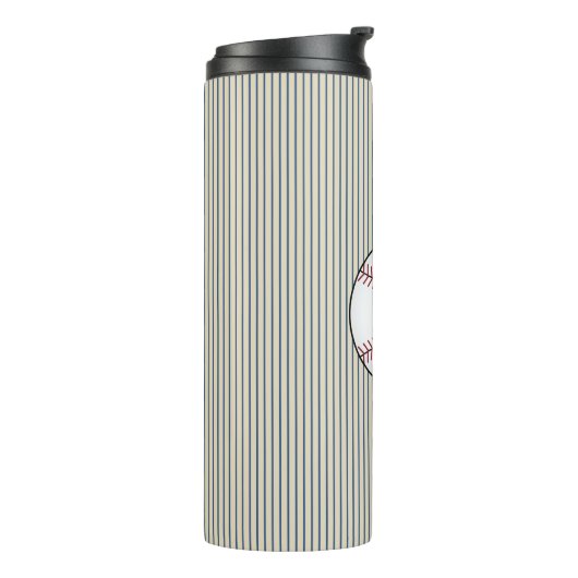 Blue Custom Baseball Thermal Coffee Tumbler Thermosbecher (Nach links gedreht)
