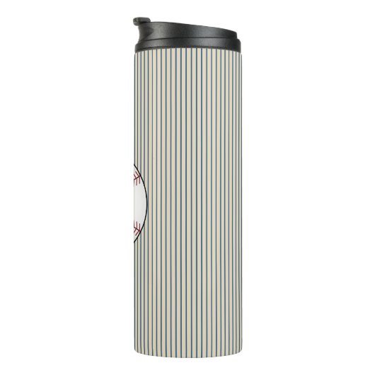 Blue Custom Baseball Thermal Coffee Tumbler Thermosbecher (Nach rechts gedreht)