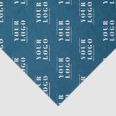 Blue Custom Brand Tiled Logo-Nachricht Seidenpapier (Ausschnitt)