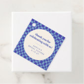Blue Custom Brautparty Checkerboard Vielen Dank Geschenkanhänger (Beispiel)