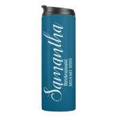 Blue Custom Bridesmaid Name Thermosbecher (Nach rechts gedreht)