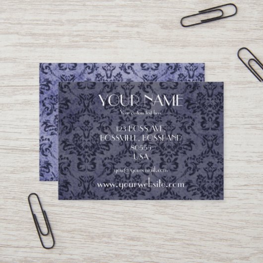 Blue Custom Business Card Visitenkarte (Vorderseite/Rückseite Beispiel)