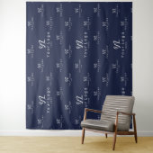 Blue Custom Business Logo Backshow Wandteppich (Beispiel)