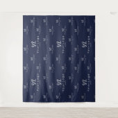 Blue Custom Business Logo Backshow Wandteppich (Vorderseite)
