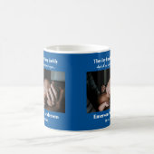 Blue Custom Daddy Foto First Vatertag Kaffeetasse (Mittel)